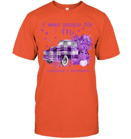 Image of I Wear Purple Pumpkin Truck For Me Alzheimer's Awareness