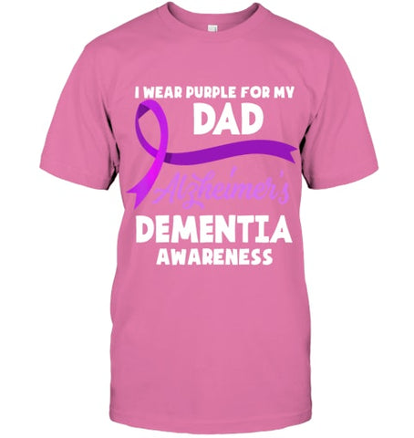 Image of I Wear Purple For My Dad Alzheimer s Dementia Awareness T Shirt