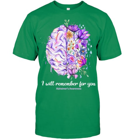 Image of I Will Remember For You Brain Alzheimer's Awareness