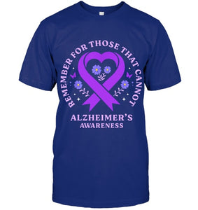 Remember For Those That Cannot Alzheimer s Awareness Ribbon T Shirt