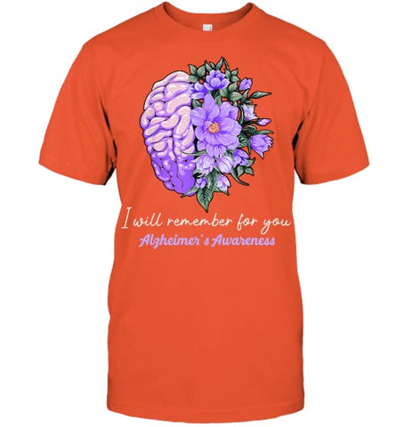 Image of I Will Remember For You Purple Ribbon Alzheimers Awareness