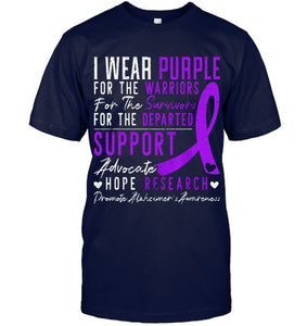 I Wear Purple Alzheimer s Awareness Dementia Disease T Shirt