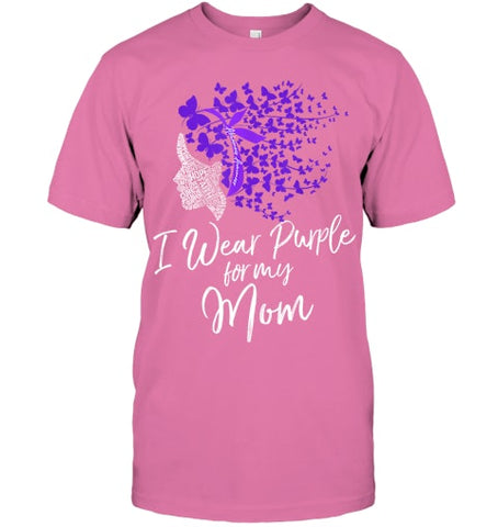 Image of I Wear Purple For My Mom Shirt Alzheimer s Awareness Gift