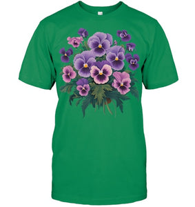 Purple Floral Pansy Dementia Alzheimer's Awareness