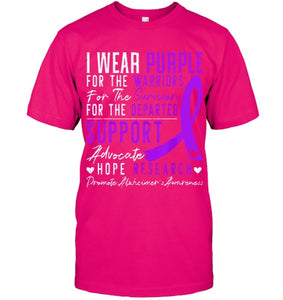 I Wear Purple Alzheimer s Awareness Dementia Disease T Shirt