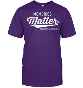 Wear Purple Alzheimer s Awareness Gifts Memories Matter Gift T Shirt