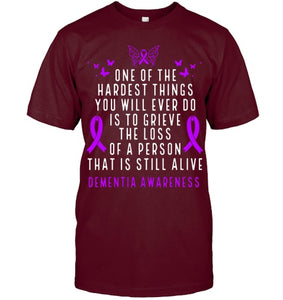 Dementia Awareness Month Butterfly Warrior Alzheimers T Shirt