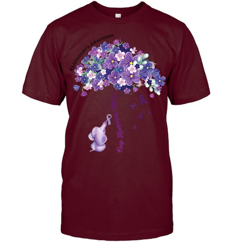 Image of Keep Memories Alive Purple Elephant Alzheimer's Awareness