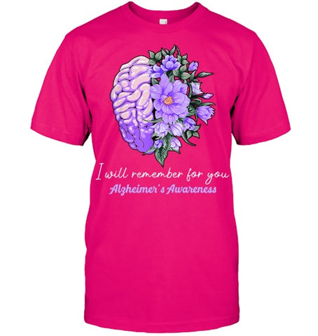 Image of I Will Remember For You Purple Ribbon Alzheimers Awareness