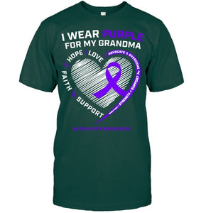 Purple Alzheimers Awareness Products grandma Gifts Men Women