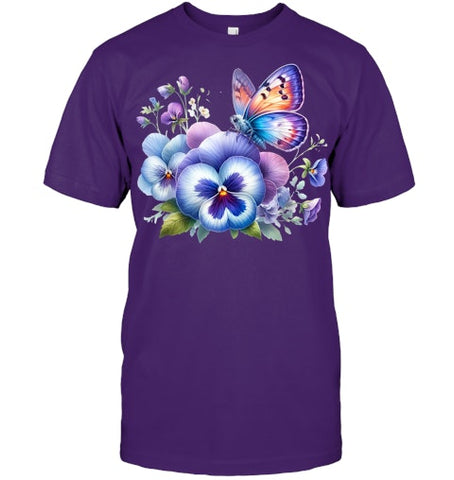 Image of alzheimer Viola floral pansy dementi alzheimer s awareness T Shirt