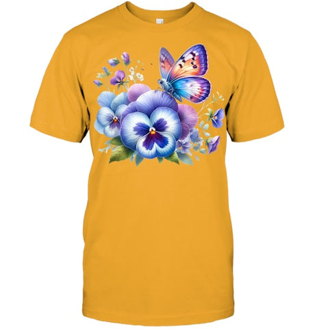 Image of alzheimer Viola floral pansy dementi alzheimer s awareness T Shirt