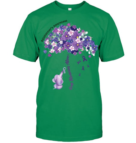 Image of Keep Memories Alive Purple Elephant Alzheimer's Awareness