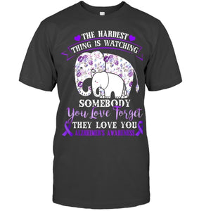 Alzheimer Purple Floral Pansy Dementia Alzheimer s Awareness T Shirt (1)