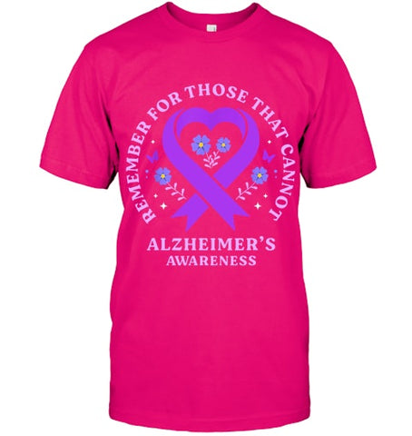 Image of Remember For Those That Cannot Alzheimer s Awareness Ribbon T Shirt