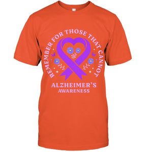 Remember For Those That Cannot Alzheimer s Awareness Ribbon T Shirt