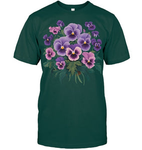 Purple Floral Pansy Dementia Alzheimer's Awareness