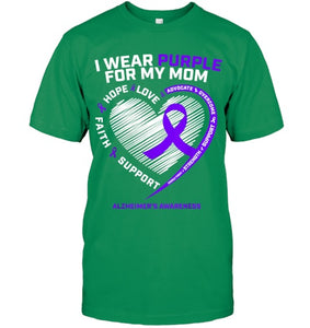 Purple Alzheimers Awareness Products Mom Gifts Men Women T Shirt