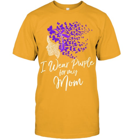 Image of I Wear Purple For My Mom Shirt Alzheimer s Awareness Gift