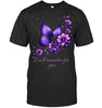 Butterfly I Will Remember For You Alzheimer s Awareness T Shirt