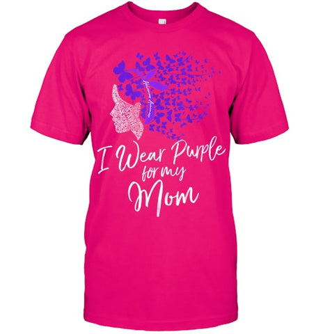 Image of I Wear Purple For My Mom Shirt Alzheimer s Awareness Gift