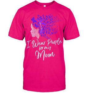 I Wear Purple For My Mom Shirt Alzheimer s Awareness Gift