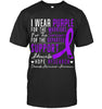 I Wear Purple Alzheimer s Awareness Dementia Disease T Shirt