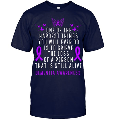 Image of Dementia Awareness Month Butterfly Warrior Alzheimers T Shirt