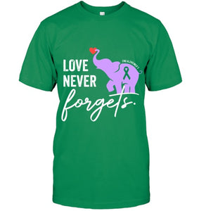 End Alzheimers Shirt Love Never Forgets Alzheimers Awareness T Shirt