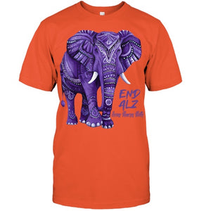 Alzheimers Awareness Purple Elephant Awareness T Shirt