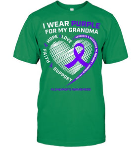 Purple Alzheimers Awareness Products grandma Gifts Men Women