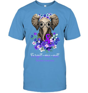 Forget me not Alzheimer s Awareness Elephant Flower T Shirt