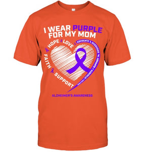 Purple Alzheimers Awareness Products Mom Gifts Men Women T Shirt