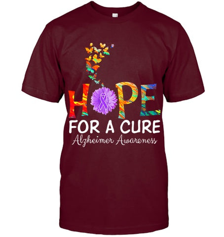 Image of Alzheimer s awareness shirt Hope for a Cure classic Gift T Shirt