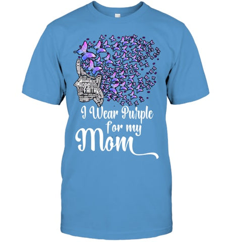 Image of I Wear Purple For My Mom Alzheimers T Shirt