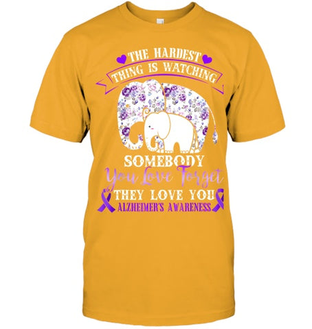 Image of Alzheimer Purple Floral Pansy Dementia Alzheimer s Awareness T Shirt (1)