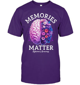 Alzheimer's Awareness Memories Matter Brain Flowers