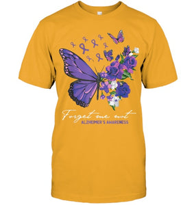 Forget me not Dementia Alzheimer Awareness Butterfly Flower