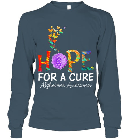 Image of Alzheimer s awareness shirt Hope for a Cure classic Gift T Shirt