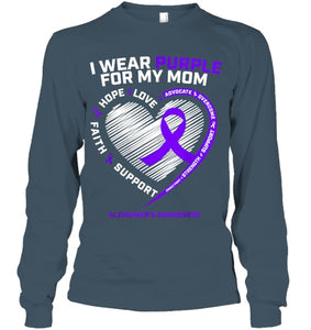 Purple Alzheimers Awareness Products Mom Gifts Men Women T Shirt