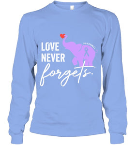 End Alzheimers Shirt Love Never Forgets Alzheimers Awareness T Shirt