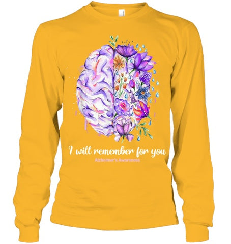 Image of I Will Remember For You Brain Alzheimer's Awareness