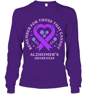 Remember For Those That Cannot Alzheimer s Awareness Ribbon T Shirt