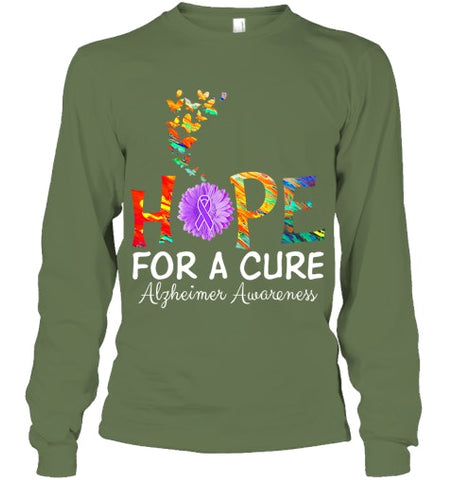 Image of Alzheimer s awareness shirt Hope for a Cure classic Gift T Shirt