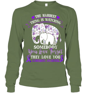 Alzheimer Purple Floral Pansy Dementia Alzheimer s Awareness T Shirt (1)