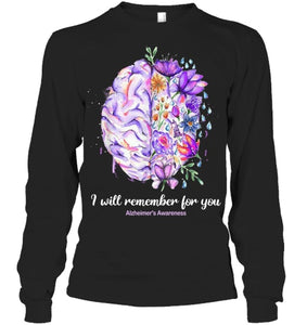 I Will Remember For You Brain Alzheimer's Awareness