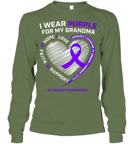 Image of Purple Alzheimers Awareness Products grandma Gifts Men Women