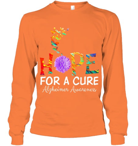 Image of Alzheimer s awareness shirt Hope for a Cure classic Gift T Shirt