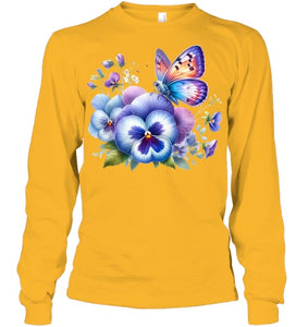 alzheimer Viola floral pansy dementi alzheimer s awareness T Shirt