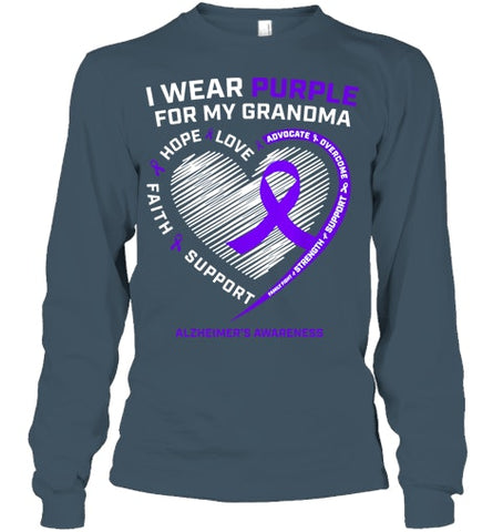 Image of Purple Alzheimers Awareness Products grandma Gifts Men Women